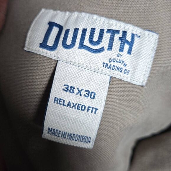 Duluth Trading Co Cargo Pants Mens 38x30 Gray Coolmax Flex Fire Hose Utility Tan - Picture 10 of 11